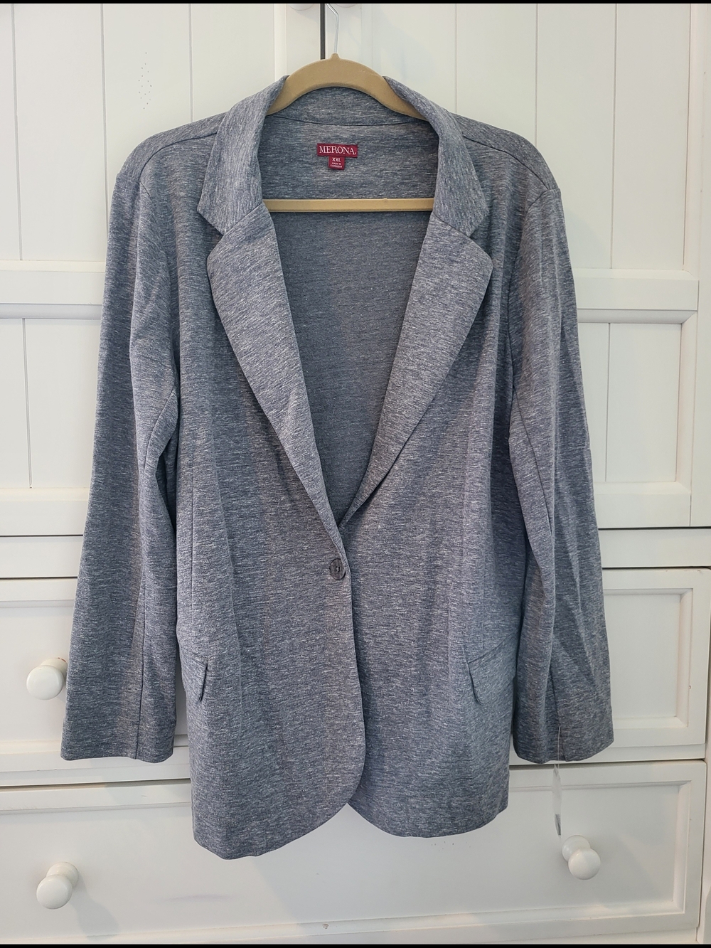 Women's XXL Merona Gray Knit Blazer Jacket